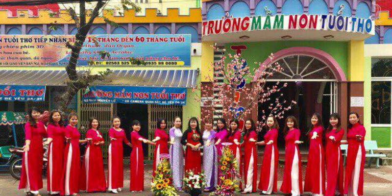 Đội ngũ giáo viên tại Trường mầm non song ngữ Tuổi Thơ Quy Nhơn